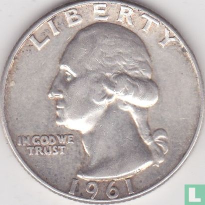 Verenigde Staten ¼ dollar 1961 (D) - Afbeelding 1