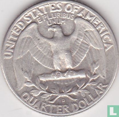 Verenigde Staten ¼ dollar 1961 (D) - Afbeelding 2