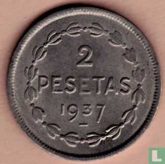 Euzkadi 2 pesetas 1937 - Image 1