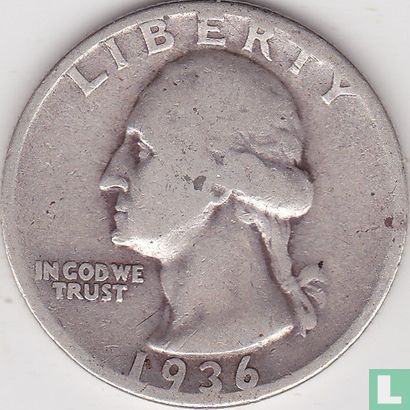Vereinigte Staaten ¼ Dollar 1936 (ohne Buchstabe) - Bild 1