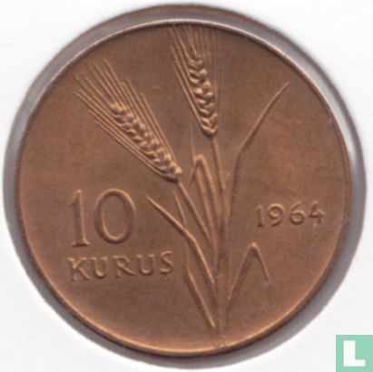 Turkije 10 kurus 1964 - Afbeelding 1
