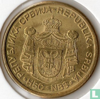 Serbie 1 dinar 2009 (nickel-laiton) - Image 2