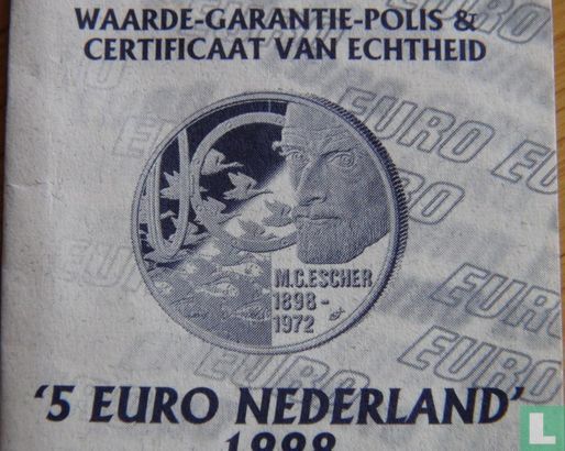 Nederland 5 Euro 1998 "M.C. Escher" - Image 3