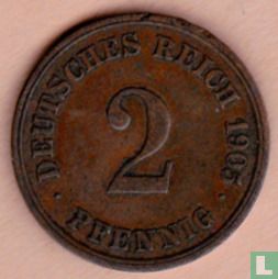 Duitse Rijk 2 pfennig 1905 (E) - Afbeelding 1