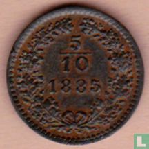 Autriche 5/10 kreuzer 1885 (type 1) - Image 1