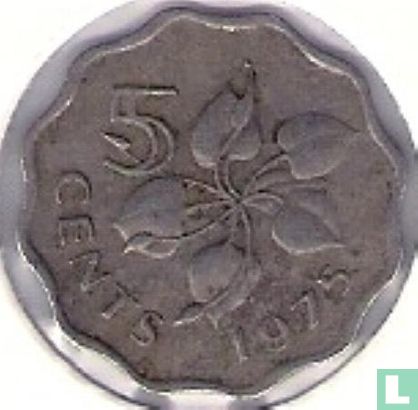 Swaziland 5 cents 1975 - Image 1