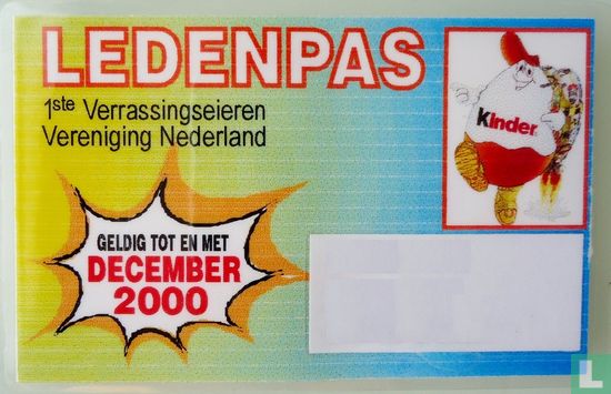 Ledenpas 1ste Verrassingseieren Vereniging Nederland
