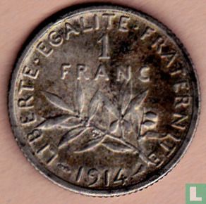 Frankrijk 1 franc 1914 (zonder C) - Afbeelding 1