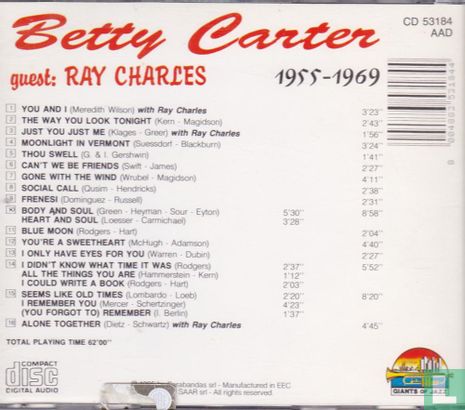 Betty Carter 1955-1969 guest: Ray Charles  - Afbeelding 2