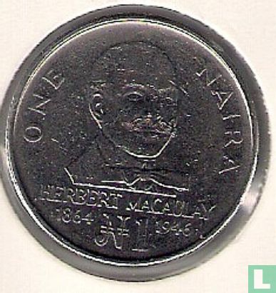Nigéria 1 naira 1993 - Image 2