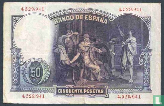 50 Pesetas Espagne 1931 - Image 2