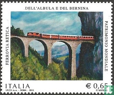 Bernina railway line and Albula