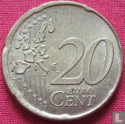 Germany 20 cent 2002 (F - misstrike) - Image 2