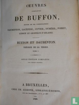 Oeuvres complètes de Buffon Tome I - Afbeelding 3