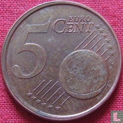 Italy 5 cent 2002 (misstrike) - Image 2