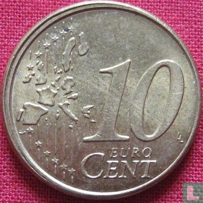 Germany 10 cent 2002 (G - misstrike) - Image 2