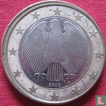 Allemagne 1 euro 2002 (F - fautée) - Image 1