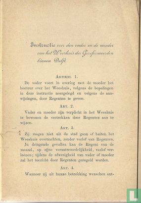 Instructie voor den vader en de moeder van het Weeshuis der Gereformeerden binnen Delft - Bild 1