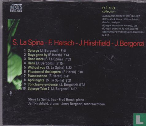 Jazz Masters F. La Spina - F. Hersch - K. Hirshfield - J. Bergonzi - Afbeelding 2