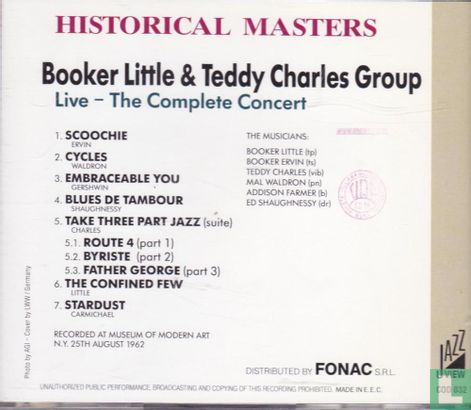 Booker Little & Teddy Charles Group Live The Complete Concert  - Afbeelding 2