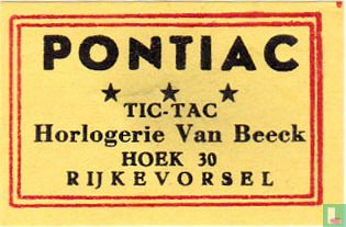 Pontiac - Horlogerie Van Beeck