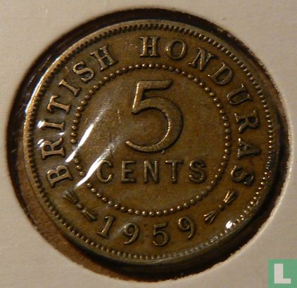 Brits-Honduras 5 cents 1959 - Afbeelding 1