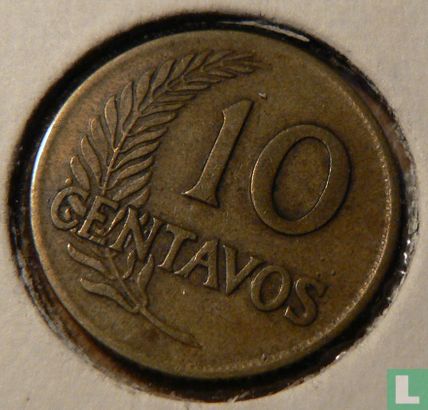 Peru 10 centavos 1952 (met AFP) - Afbeelding 2