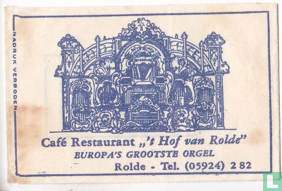 Café Restaurant " 't Hof van Rolde"  - Afbeelding 1