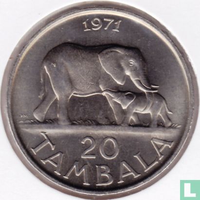 Malawi 20 tambala 1971 - Image 1