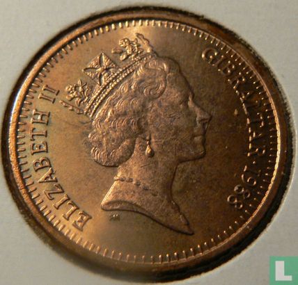 Gibraltar 2 pence 1988 (AA) - Image 1