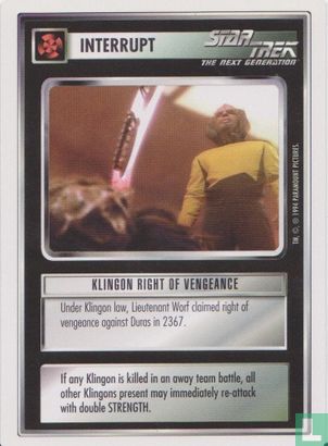 Klingon Right of Vengeance