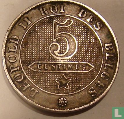 België 5 centimes 1901 (FRA - type 2) - Afbeelding 2