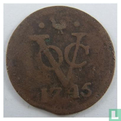 VOC 1 duit 1745 (West-Friesland) - Afbeelding 1