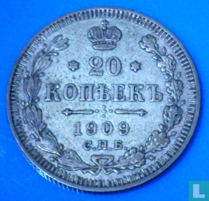 Russie 20 kopecks 1909 - Image 1