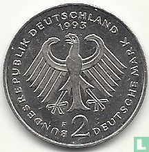 Germany  2 mark 1993 (F - Ludwig Erhard) - Image 1