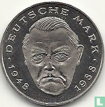 Germany  2 mark 1993 (F - Ludwig Erhard) - Image 2