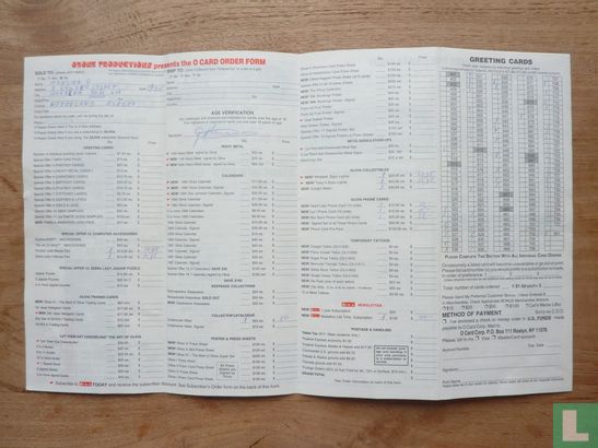 O Card Order Form - Image 2