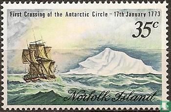 Ronding van Antarctica door Kapitein Cook