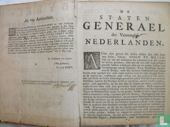 Bybel, dat is, de gansche H. Schrift, vervattende alle de Kanonyke Boeken des Ouden en Nieuwen Testaments. - Afbeelding 2