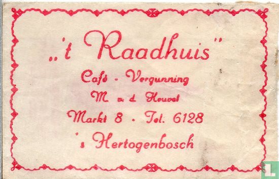 " 't Raadhuis" Café Vergunning - Image 1