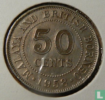 Malaya et Bornéo britannique 50 cents 1958 - Image 1