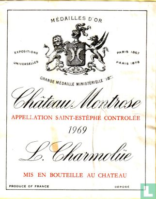 Chateau Montrose 1969, 2E Cru Classe