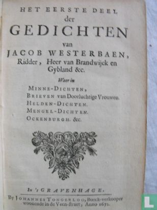 Het eerste deel der gedichten van Jacob Westerbaen - Image 2