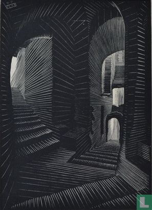 M.C. Escher.  Overdekt steegje in Atrani - Image 1