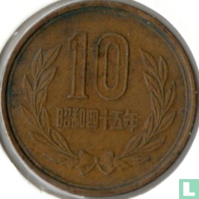 Japan 10 Yen 1970 (Jahr 45) - Bild 1