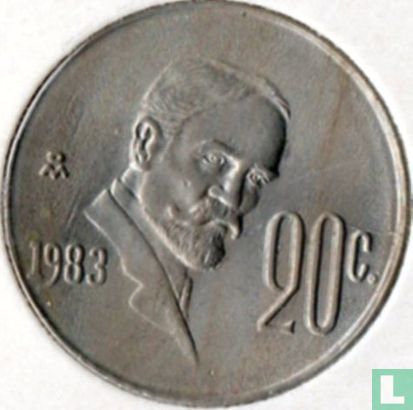 Mexico 20 centavos 1983 (round 3) - Image 1