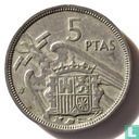 Espagne 5 pesetas 1957 *année inexistant* - Image 1