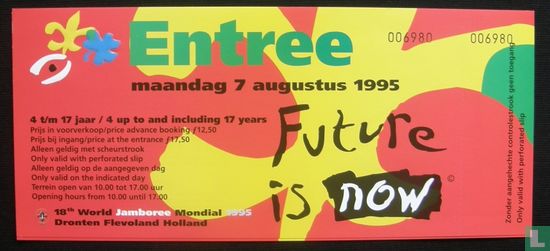 Entreebewijs 18th World Jamboree - Kind 07-08-1995