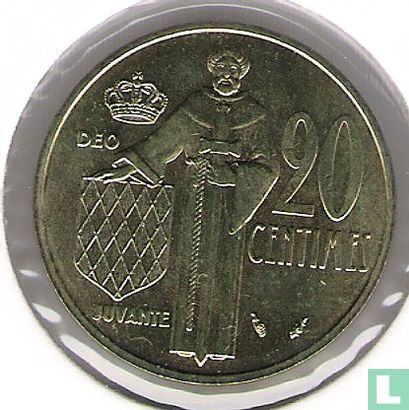 Monaco 20 centimes 1982 - Afbeelding 2