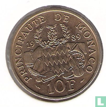 Monaco 10 Franc 1989 "Prince Pierre Foundation" - Bild 1